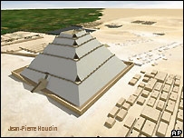 Jean-Pierre Houdin Great Pyramid NW Model Internal Ramp Graphic