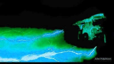 Image of electric bolt creating an electric magnetic effect known as the Hutchison effect 