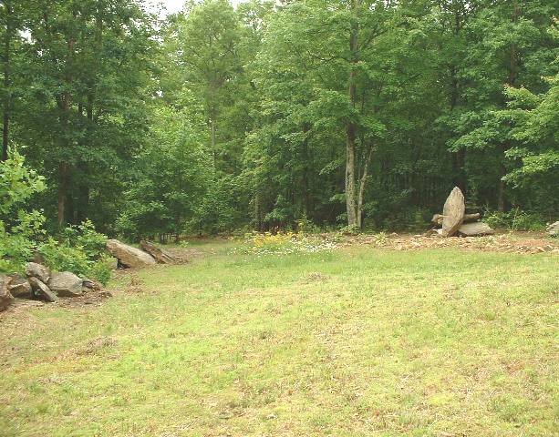 English Garden castle style garden stones Historic home for sale Sacred Standing Stones Organic Herbs wild flowers hobby farm laurels oak trees standing stones