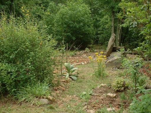 Sacred Stones raised garden beds organic herb farm wild flowers terracce